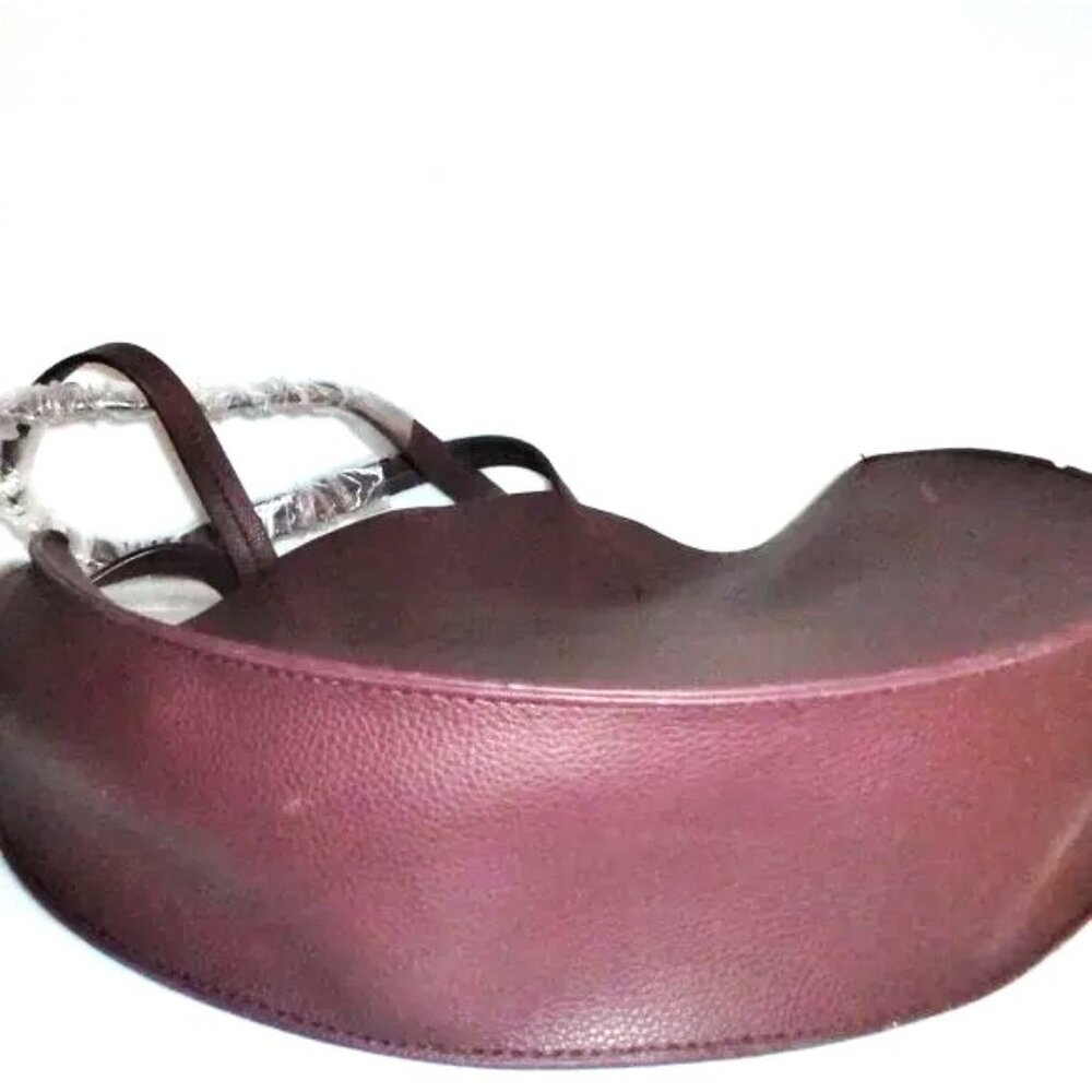PRS1 - ROUND LEATHER Handbag Shopping Bag by TSC Makeup Bag Beach Bag Diaper